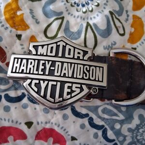 Harley-Davidson Black and Silver Logo Belt